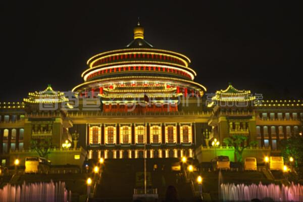 重庆人民广场中国四川夜景